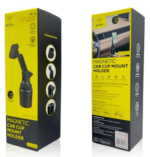 מעמד רכב מגנטי לתא כוסות מבית BeeTech