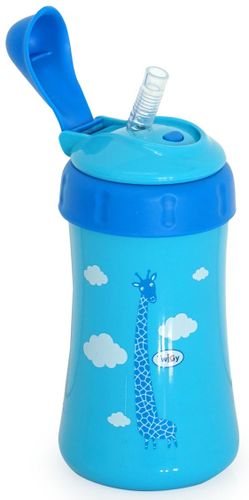 כוס שתייה ספורט עם קשית Flawless מגיל 6M+ - כחול ג'ירף