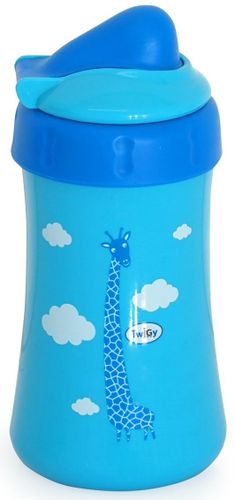 כוס שתייה ספורט עם קשית Flawless מגיל 6M+ - כחול ג'ירף