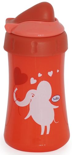 כוס שתייה ספורט עם קשית Flawless מגיל 6M+ - אדום פיל