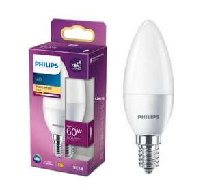 נורת נר Philips 7W E14 B35 Candle LED - גוון תאורה 6500K