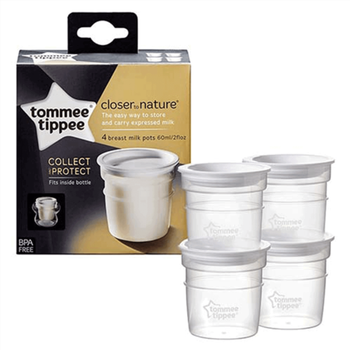מיכלים לחלב שאוב טומי טיפי 4 יחידות - Tommee Tippee 4X Milk Storage Pots