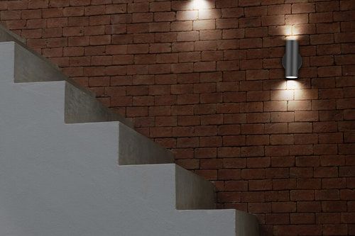 צמוד קיר שחור PATIO UP&DOWN 20W 36° IP65 אור חם Nisko 
