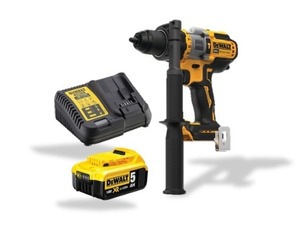 גוף מברגה מקדחה רוטטת נטענת - DeWalt DCD999 18V Brushless + סוללה 5AH + מטען  - יבואן רשמי