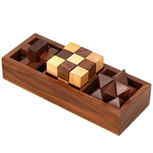 סט 3 משחקי חשיבה פאזל Puzzles set במארז מהודר