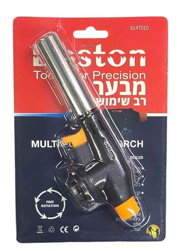 מבער גז ברנר מקצועי רב תכליתי עם ברז ויסות וכפתור הצתה - Boston