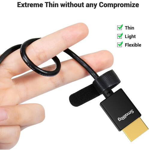 מטר 1   SmallRig 4795 Ultra-Slim Micro-HDMI to HDMI Data Cable 