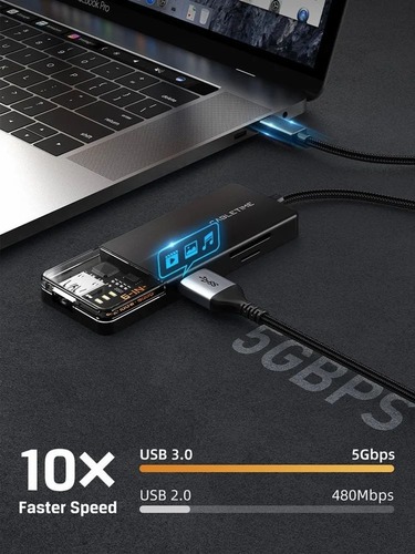 תחנת עגינה  6 ב-1 USB Type C רכזת מרובה יציאות עם 4K HDMI 100W,  CABLETIME 