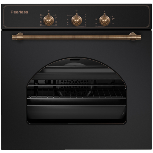 תנור בנוי 60 רטרו פרימיום שחור שלושה כפתורים  peerless PR 8500 R-BLK-TRB  