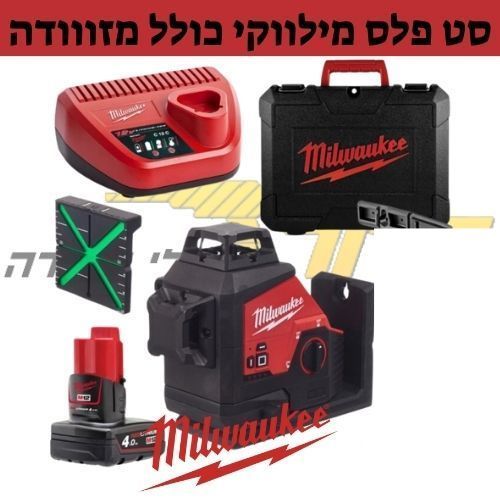 סט פלס לייזר ירוק 3 מעגלים - M12 3PL-1X4A 