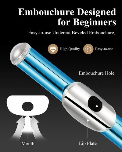 ערכת חליל צד איכותי למתחילים EFL1 בצבע כחול כולל אביזרים נלווים ותיק נשיאה מבית EASTAR