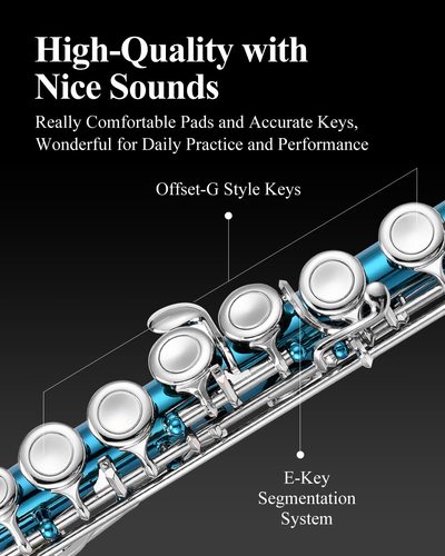 ערכת חליל צד איכותי למתחילים EFL1 בצבע כחול כולל אביזרים נלווים ותיק נשיאה מבית EASTAR