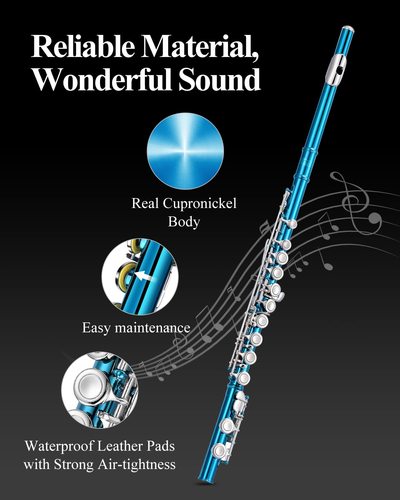 ערכת חליל צד איכותי למתחילים EFL1 בצבע כחול כולל אביזרים נלווים ותיק נשיאה מבית EASTAR