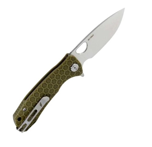 HONEY-BADGER להב ישר בינוני עם ידית בצבע ירוק -מק
