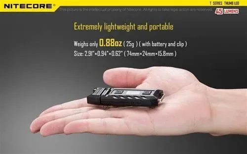 פנס נייטקור THUMB LEO 45 LUMEN NITECORE