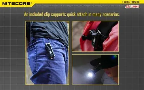 פנס נייטקור THUMB LEO 45 LUMEN NITECORE