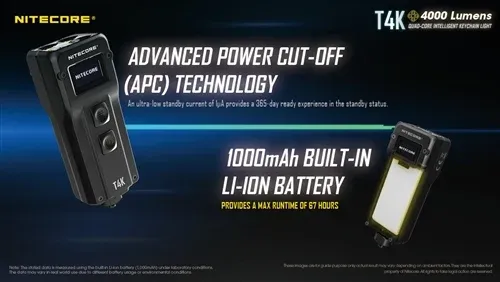 פנס נייטקור T4K 4000 LUMEN NITECORE