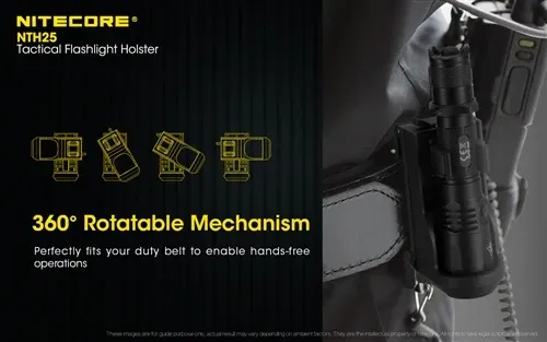 נרתיק טקטי NITECORE NTH25 ROTARY FLASHLIGHT HOLSTER WITH ADJUSTABLE BELT CLIP
