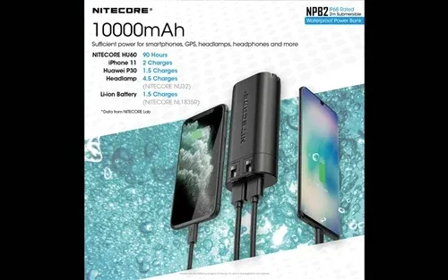מטען נייד NITECORE NPB2 10,000MAH WATERPROOF POWER BANK