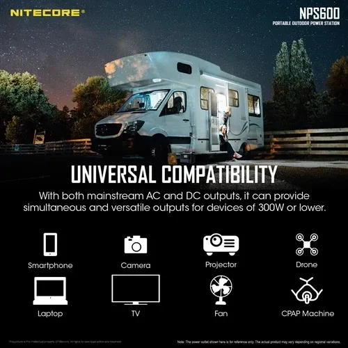 מטען נייד\תחנת כוח NITECORE NPS600 POWER STATION