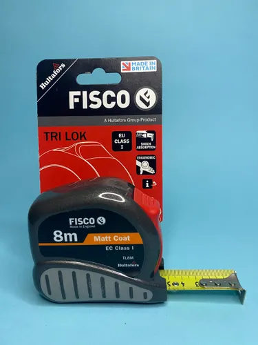 סרט מדידה\מטר באורך 8 מטר מבית FISCO