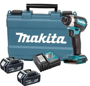 מברגת אימפקט 18V xtd13 Makita+ שתי סוללות 4AH + מטען DC18RE מק"ט 26918