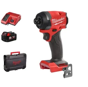 מברגת אימפקט FID3 + סוללה Milwaukee 18V 5Ah כולל מטען באריזת אלבוקס 
