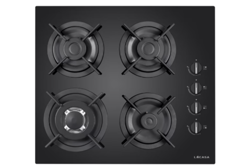 כיריים גז 60 ס"מ לקאזה דגם LCV61GB שחור זכוכית