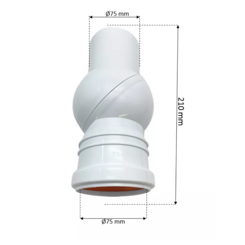 זווית פרק 360° מעלות קוטר 40 מ”מ (לבן)