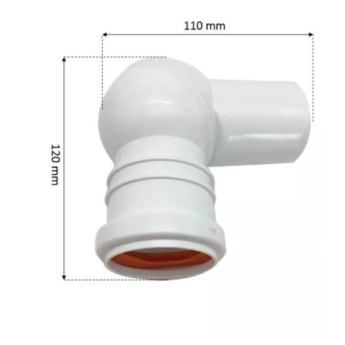 זווית פרק 360° מעלות קוטר 40 מ”מ (לבן)