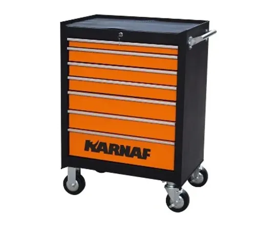 ארונית כלים 7 מגירות KARNAF מצויידת בכלי עבודה. XTB-TOOLS