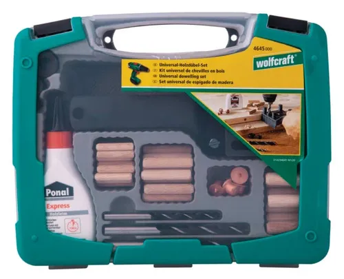 ערכת חיבור דיבלים, אביזרים, מקדחים WOLFCRAFT