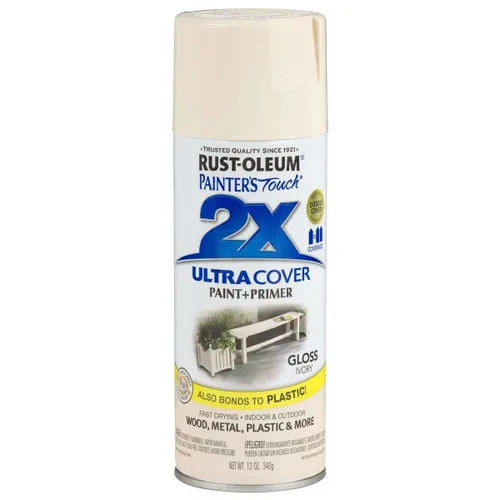 2X RUST-OLEUM ספריי צבע שנהב מבריק