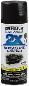 2X RUST-OLEUM ספריי צבע שחור מבריק