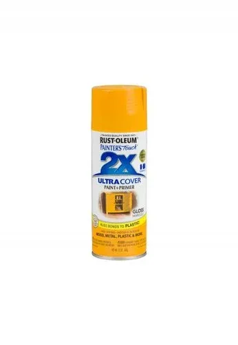 2X RUST-OLEUM ספריי צבע צהוב מבריק