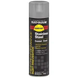 2X RUST-OLEUM ספריי צבע מונע חלודה בעל ביצועים גבוהים בנירוסטה מבריקה.