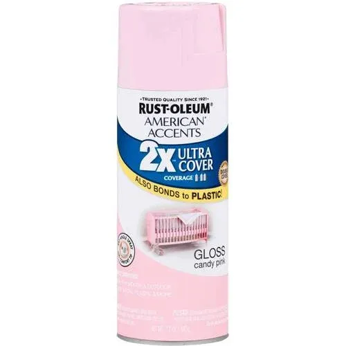 2X RUST-OLEUM ספריי צבע ורוד סוכריה