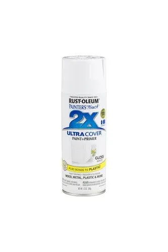 2X RUST-OLEUM ספריי צבע ולבן חצי מבריק