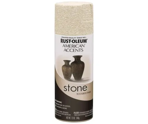 2X RUST-OLEUM ספריי צבע אפקט אבן שמנת
