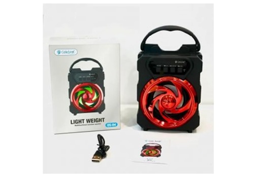 רמקול בלוטוס CELEBRAT OS-04 רמקול LED אלחוטי Bluetooth מק