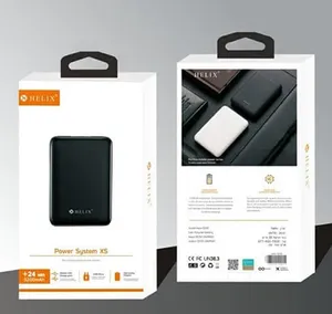 סוללת גיבוי אוניברסלית ניידת HELIX 6200mAh Power Bank - צבע שחור