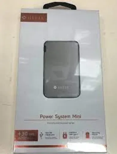 סוללת גיבוי אוניברסלית ניידת HELIX 5200mAh Power Bank - צבע אפור