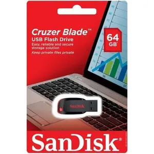 זיכרון נייד\התקן איחסון SanDisk - נפח 64GB - צבע שחור