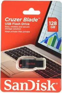 זיכרון נייד\התקן איחסון SanDisk - נפח 128GB - צבע שחור