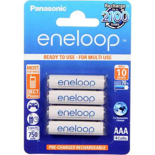 חבילת 4 סוללות מקוריות Panasonic Eneloop AAA