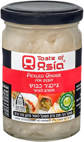 גינגר כבוש לסושי ללא צבע 250 ג'