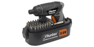 מברגה קומפקטית 3.6V ליתיום 52 ביטים סוללה 1.5AH ומטען HUNTER
