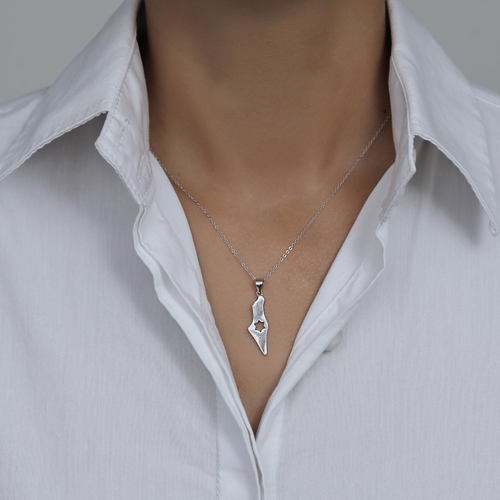 שרשרת ארץ ישראל כסף 925 סטרלינג