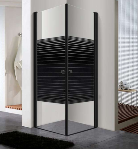 מקלחון פינתי STRIPS BLACK TWIN (79.5-77.5)