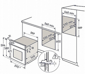 ‏תנור בנוי Electrolux EOH64259X אלקטרולוקס